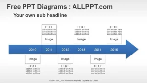 6 Years Arrow Timeline PPT Diagrams