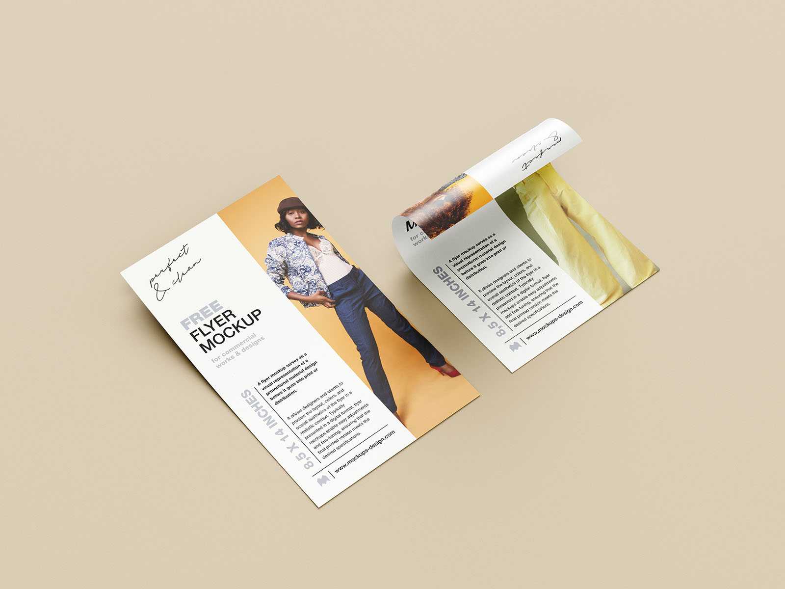 8,5 x 14 in flyer mockup