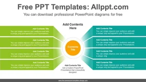 8 bent banners PowerPoint Diagram Template