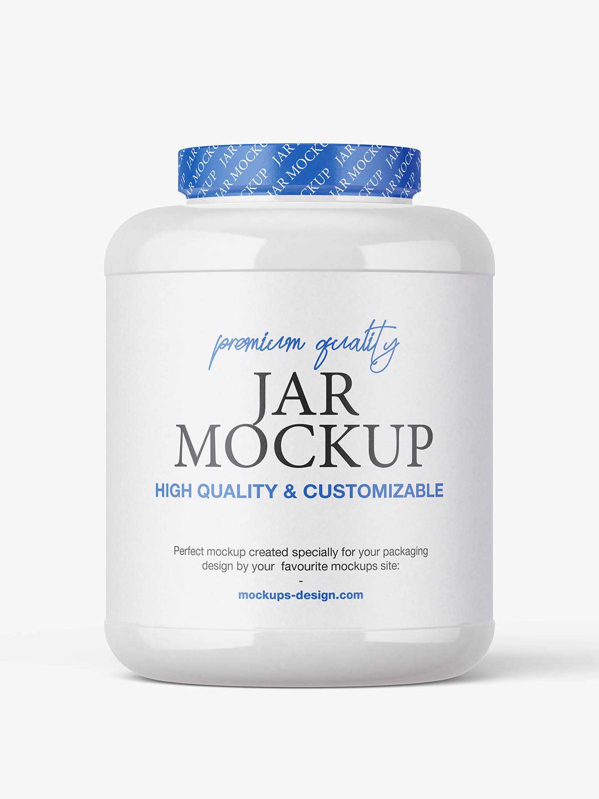 Bulk nutrition jar mockup / glossy – Free PSD Download
