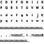 Mapa de caracteres da fonte A Bugs Life Font