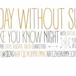 A DAY WITHOUT SUN Font