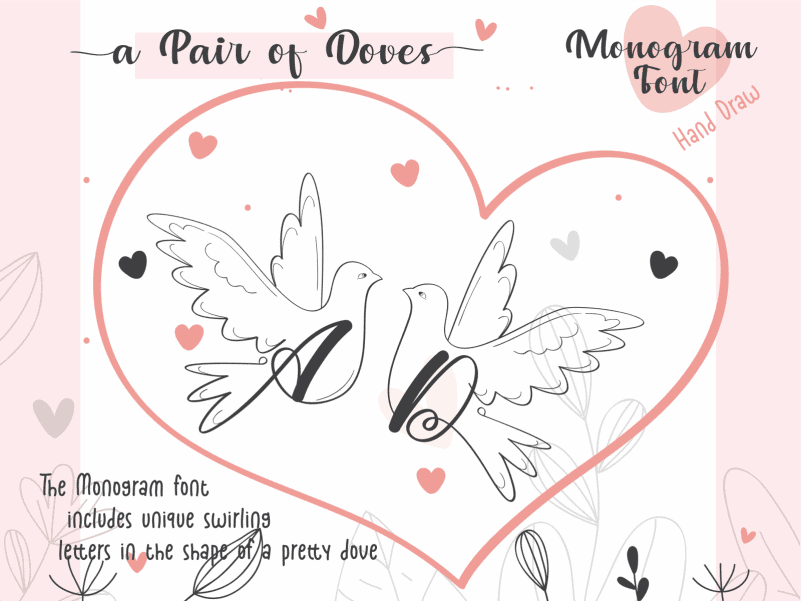 A Pair Of Doves Display Font