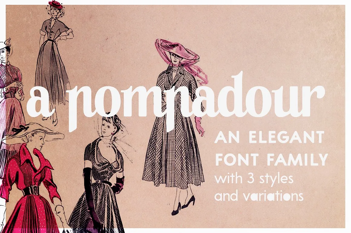 A Pompadour Font Family