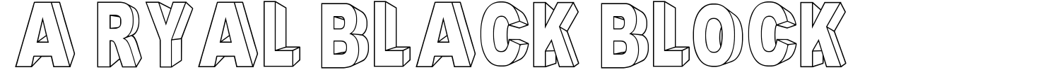 A Ryal Black Block Font