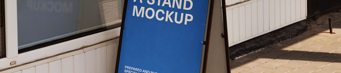 A-Stand in the street mockup A-Stand in the street mockup