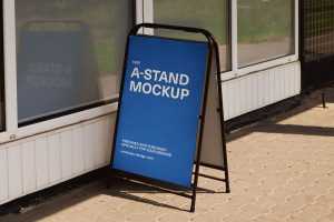 A-Stand in the street mockup