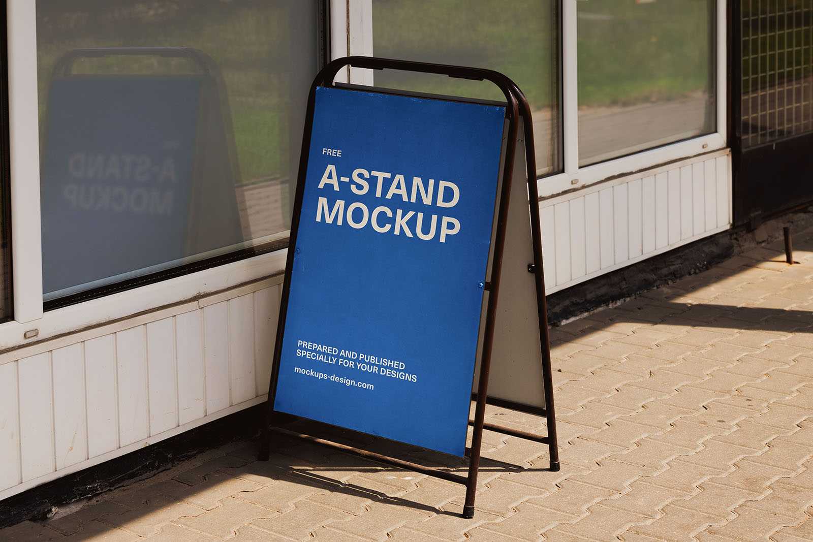 A-Stand in the street mockup