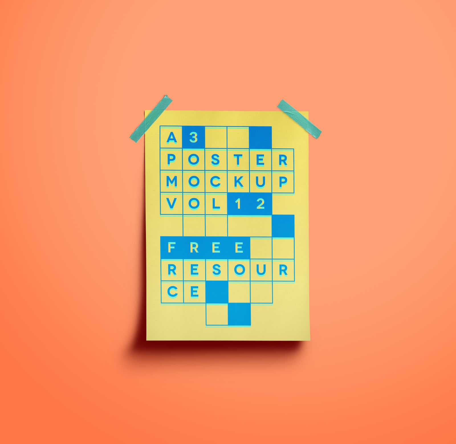 A3 on Wall Poster Mockup (PSD)