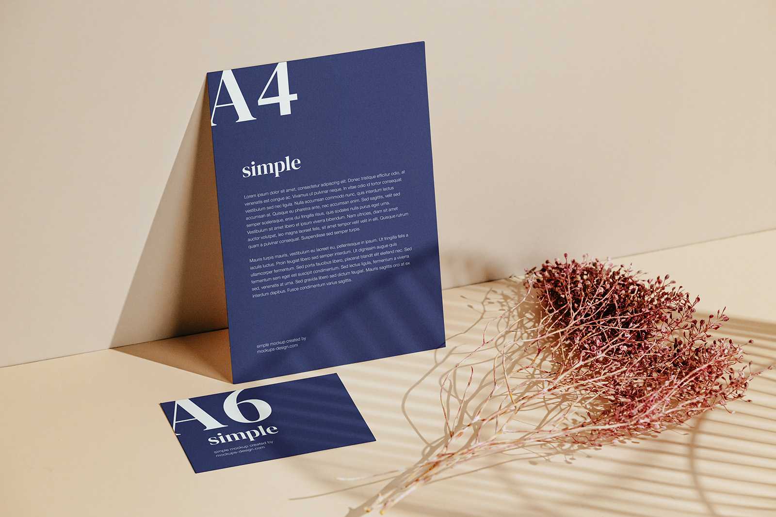 A4 and A6 flyers mockup