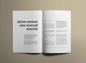 A4 Brochure Mockup Inside & Cover (PSD)
