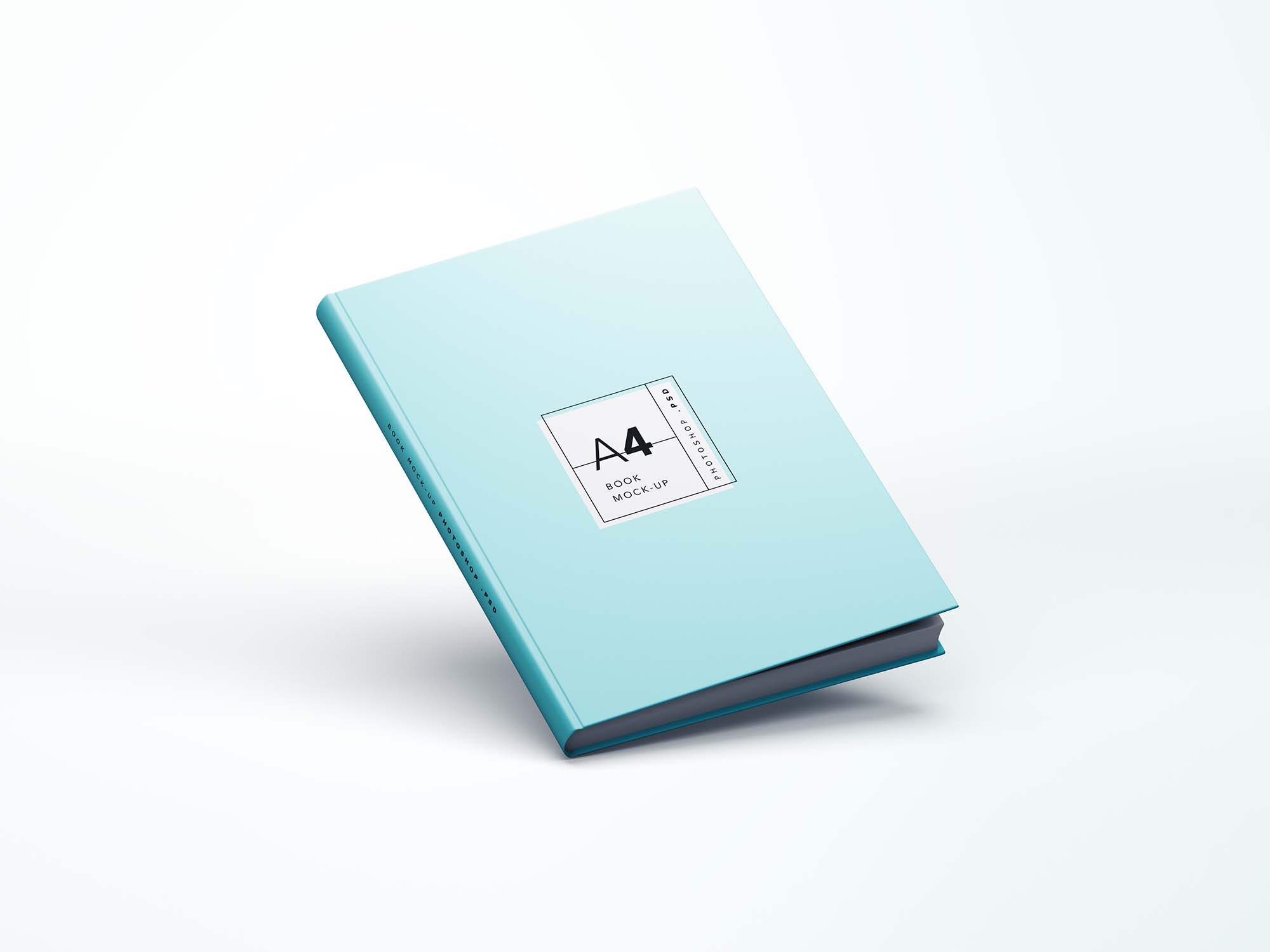 A4 Hardcover Book Mockup (PSD)