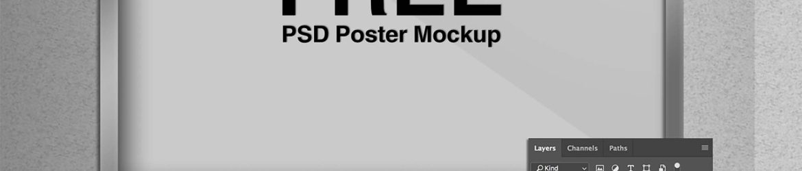 A4 Landscape & Portrait Poster Mockup (PSD)