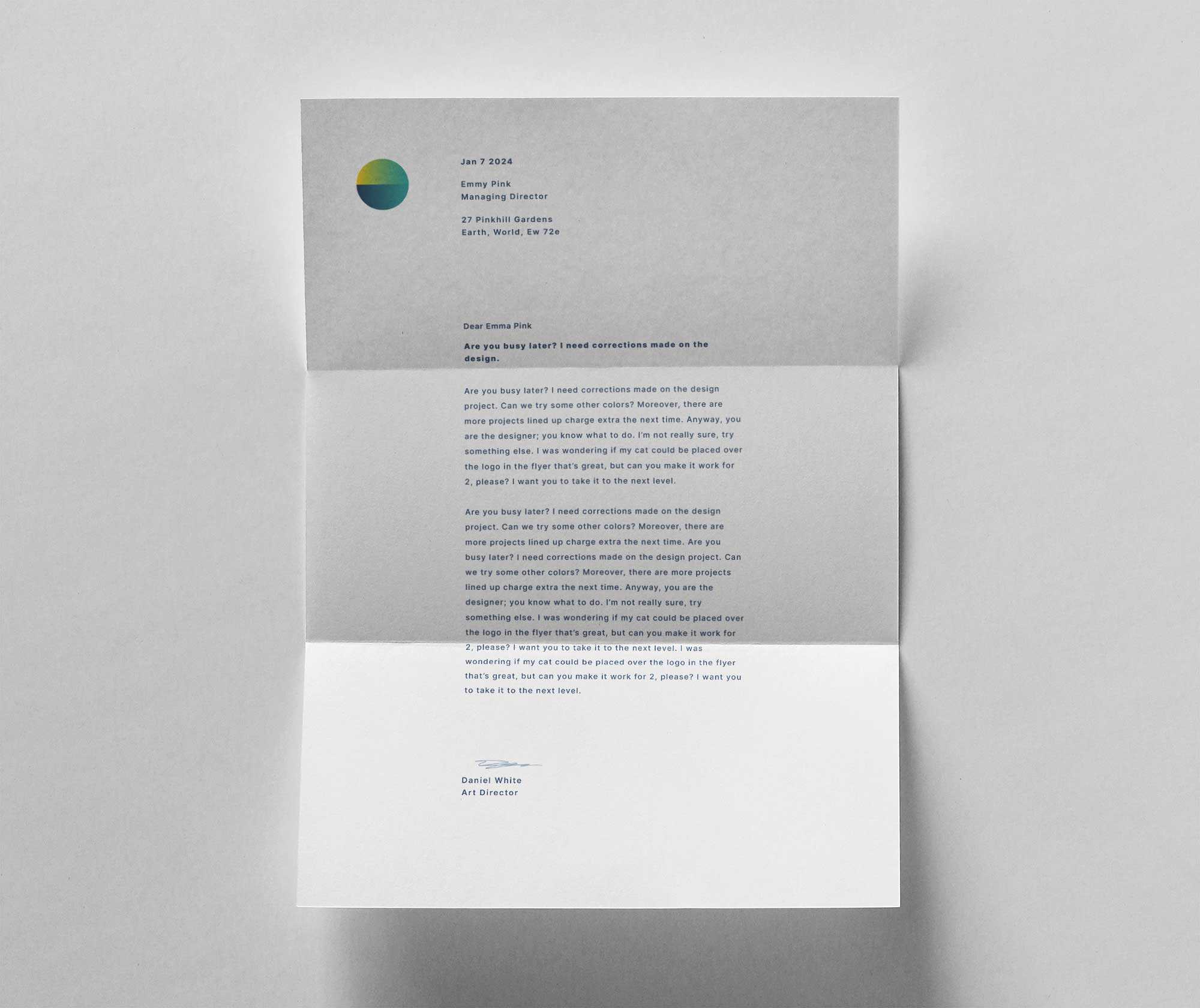 A4 Letterhead Mockup