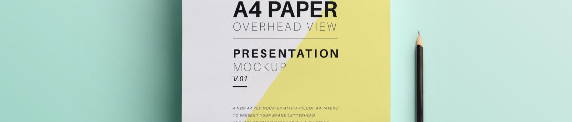A4 Overhead Paper Photoshop Mockup (PSD) A4 Overhead Paper Photoshop Mockup (PSD)