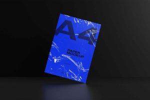 A4 Paper in Transparent Plastic Wrap Mockup (PSD)