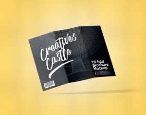 A4 Trifold Brochure Mockup (PSD)