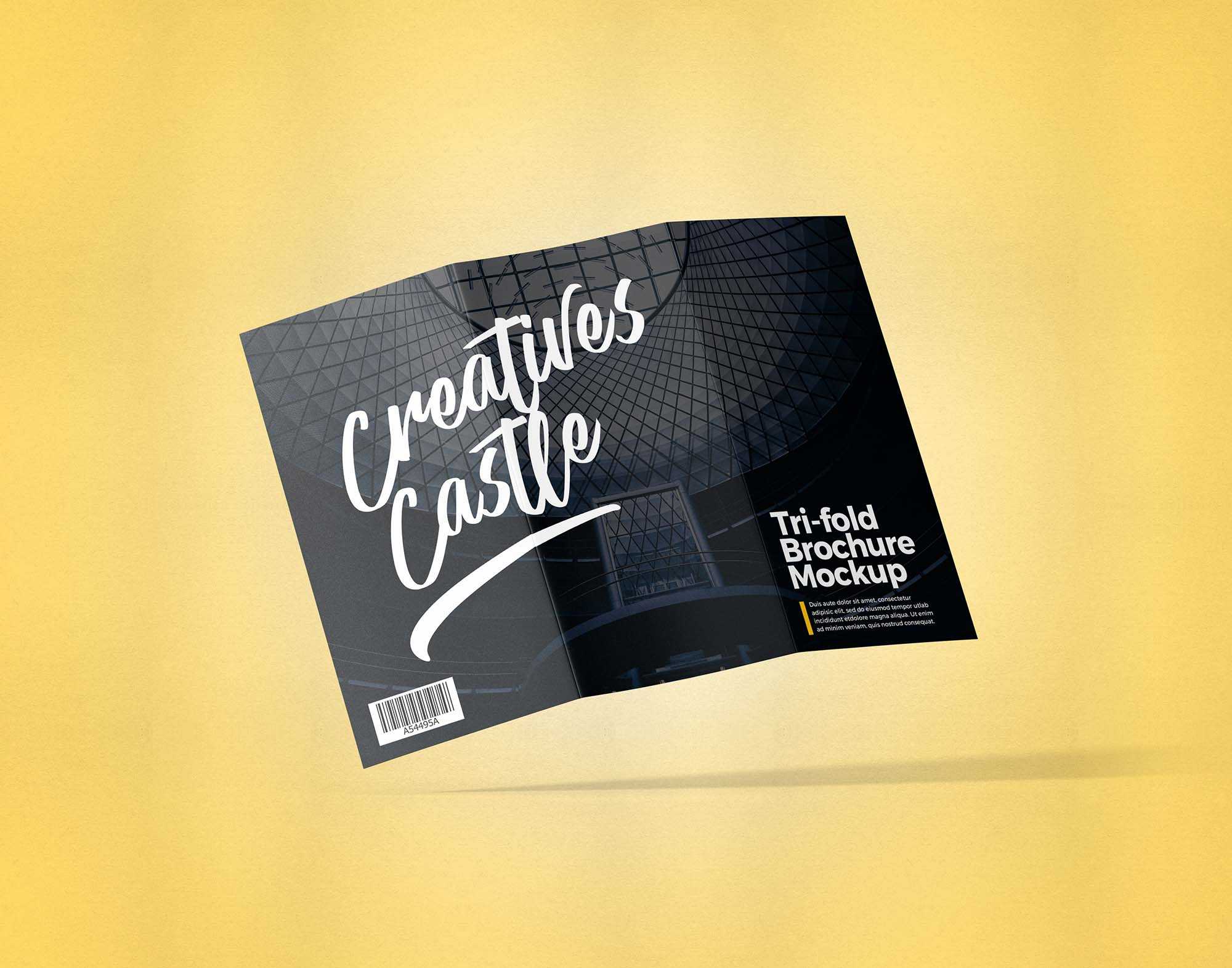 A4 Trifold Brochure Mockup (PSD)