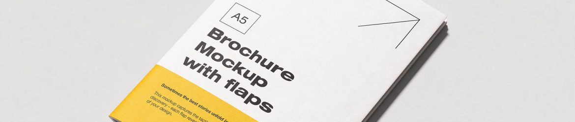A5 brochure with flaps mockup