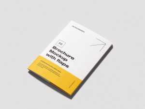A5 brochure with flaps mockup