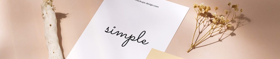 A6 Flyer with business card mockup