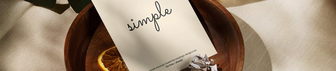 A6 flyer with dried oranges mockup