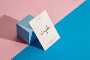 A6 flyer with the cube mockup