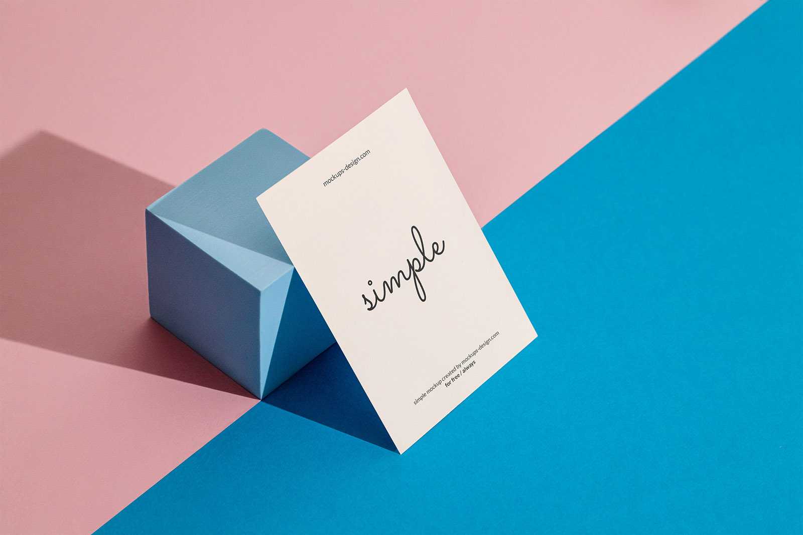 A6 flyer with the cube mockup