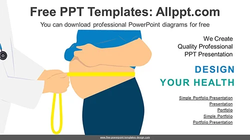 Abdominal Obesity PowerPoint Diagram