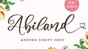 Abiland Script Font › Fontesk