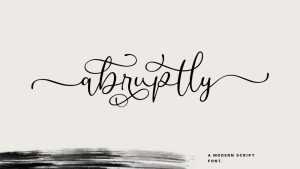 Abruptly Script Font › Fontesk
