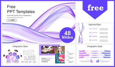Abstract Color Wave PowerPoint Templates