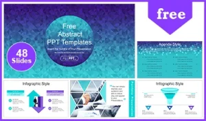 Abstract Geometric Triangle PowerPoint Templates