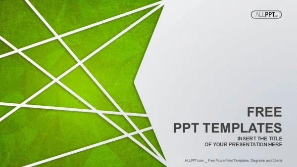 Abstract green background for streaks design PowerPoint Templates
