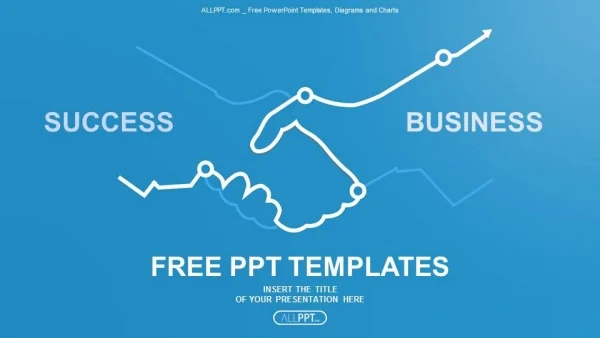 Abstract illustration handshake PowerPoint Templates