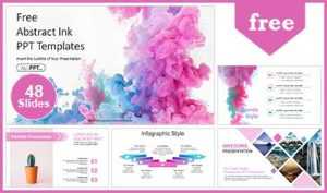 Abstract Ink Drop PowerPoint Templates