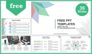 Abstract Leaves PowerPoint Template