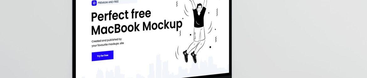 Abstract MacBook mockup