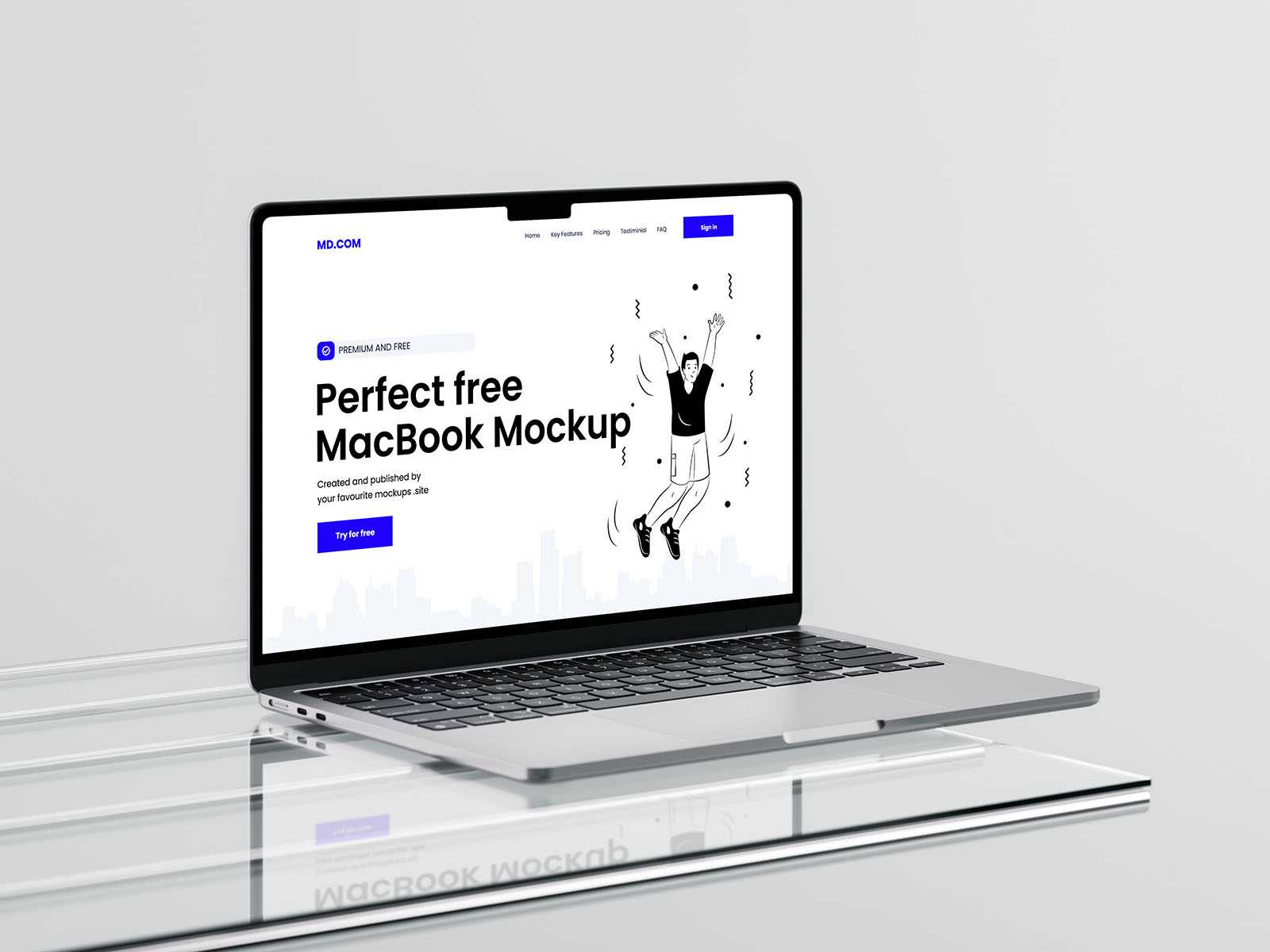 Abstract MacBook mockup