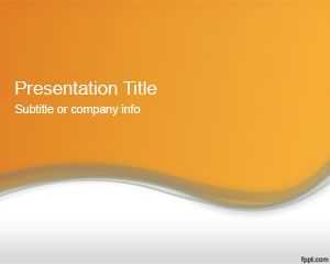 Abstract Orange Curves PowerPoint Template