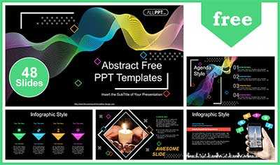 Abstract Wave Lines PowerPoint Templates