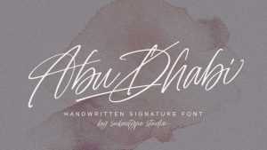 Abu Dahabi Script Font › Fontesk