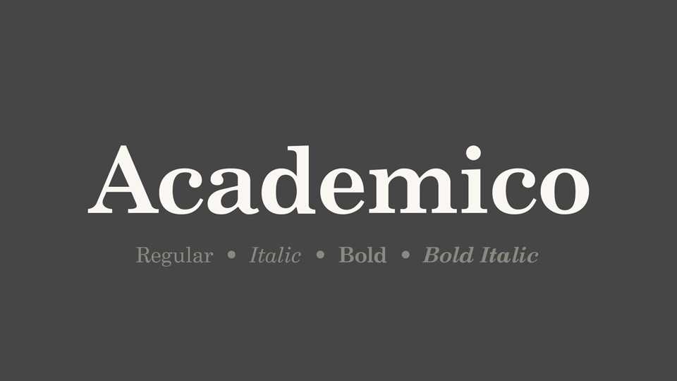 Academico Font Family › Fontesk