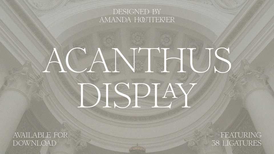 Acanthus Display Font › Fontesk