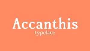 Accanthis Font Family › Fontesk