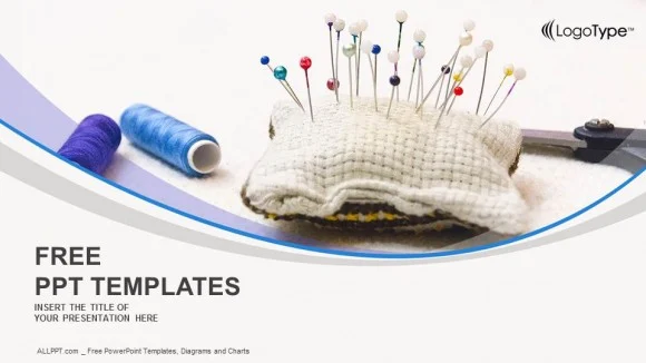Accessories for needlework PowerPoint Templates