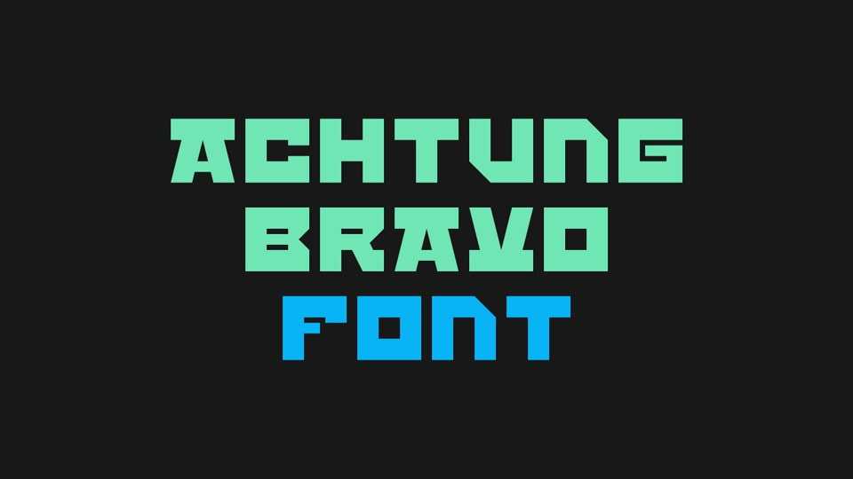 Achtung Bravo Font › Fontesk