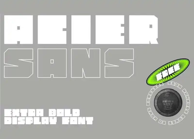 Acier Sans Display Font