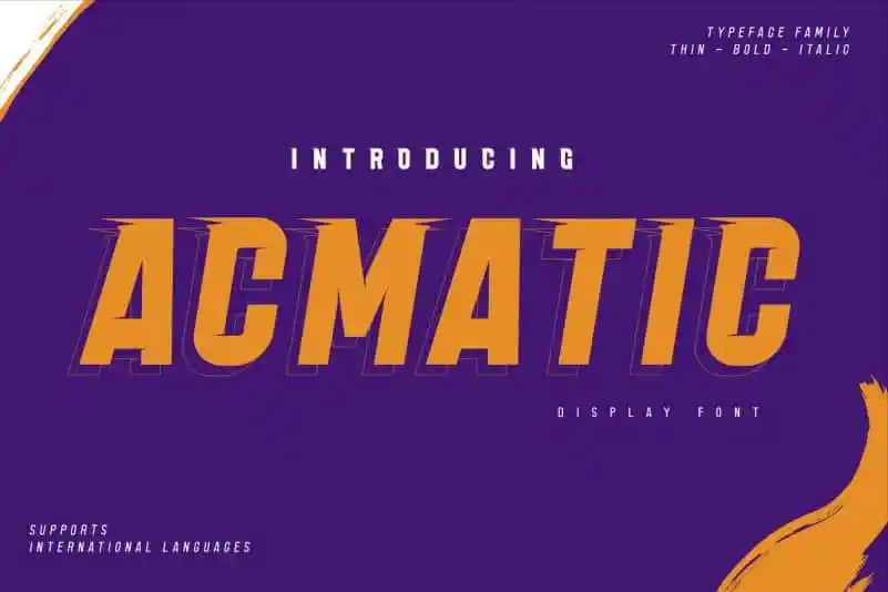 Acmatic Display Font