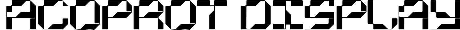 Acoprot Display Font
